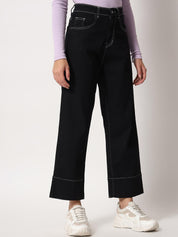 Kotty Women Straight Fit High-Rise Cotton Stretchable Jeans