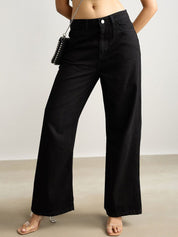 Kotty Women Jean Wide Leg Stretchable Jeans