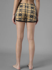 Kotty Women Checked Low-Rise Hot Pants Casual Shorts