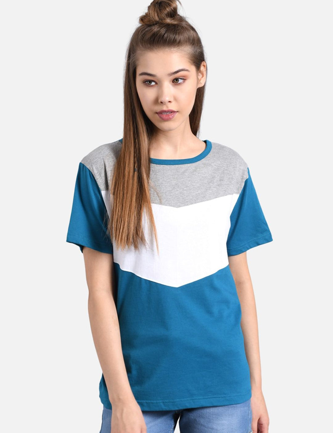 Kotty Women Pack of 2 Colourblocked T-shirt