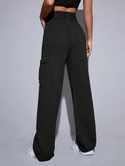 Kotty Women Black Jean Straight Fit High-Rise Slash Knee Stretchable Jeans