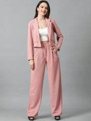 KOTTY BIZwear Basics Notched Lapel Collar Coat With Trousers