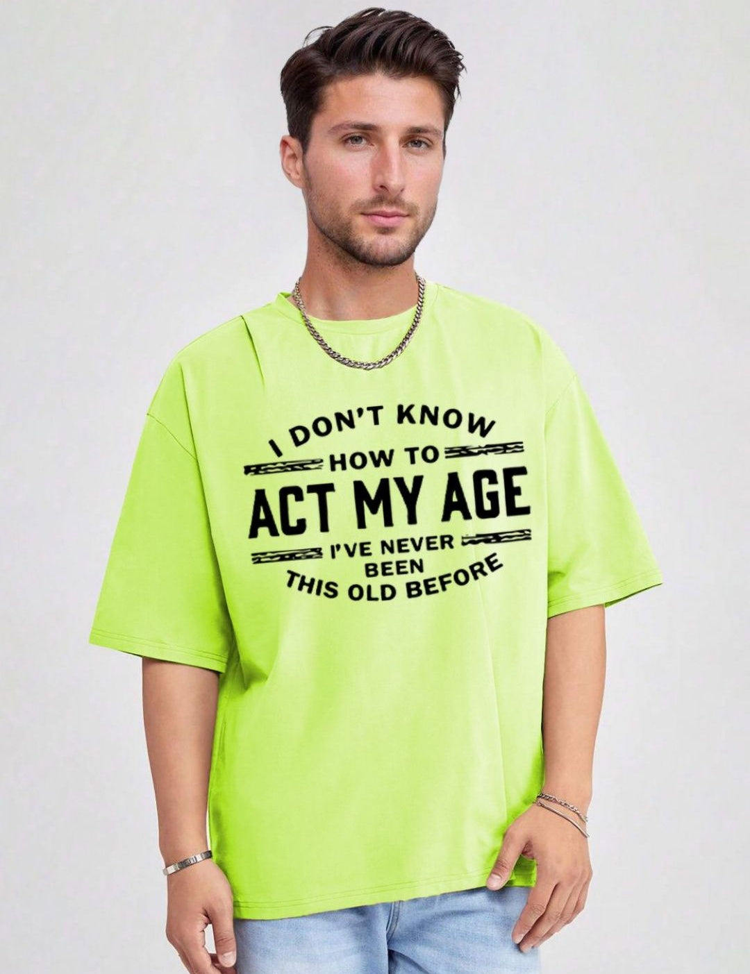 Kotty Men Printed V-Neck Applique T-shirt