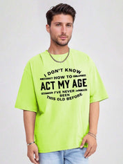 Kotty Men Printed V-Neck Applique T-shirt