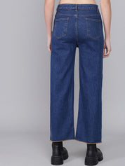 Kotty Women Blue Flared High-Rise Mildly Distressed Jeans