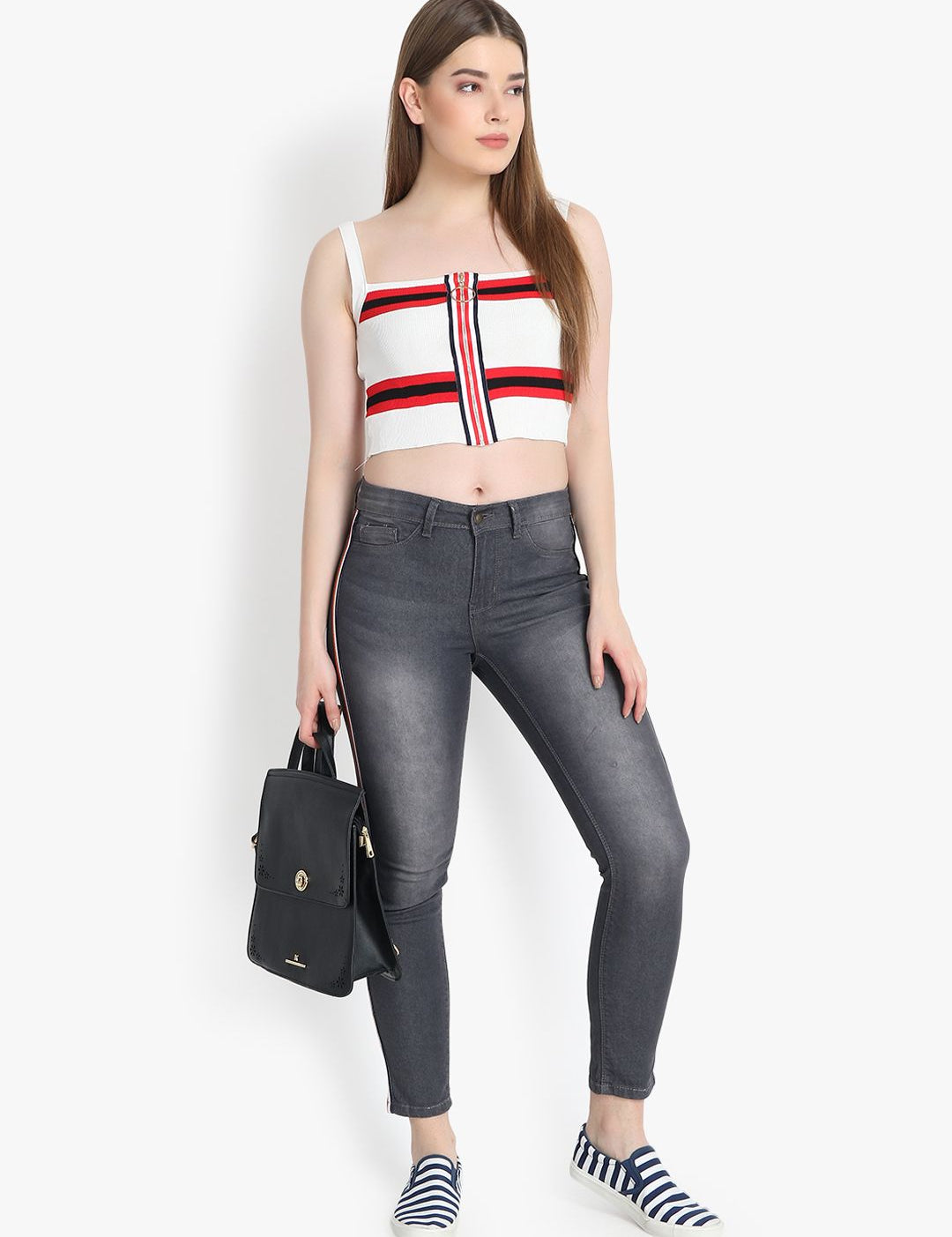 Kotty Women Black Skinny Fit High-Rise Clean Look Jeans