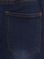 Kotty Girls Navy Blue Jean Regular Fit Light Fade Cotton Jeans