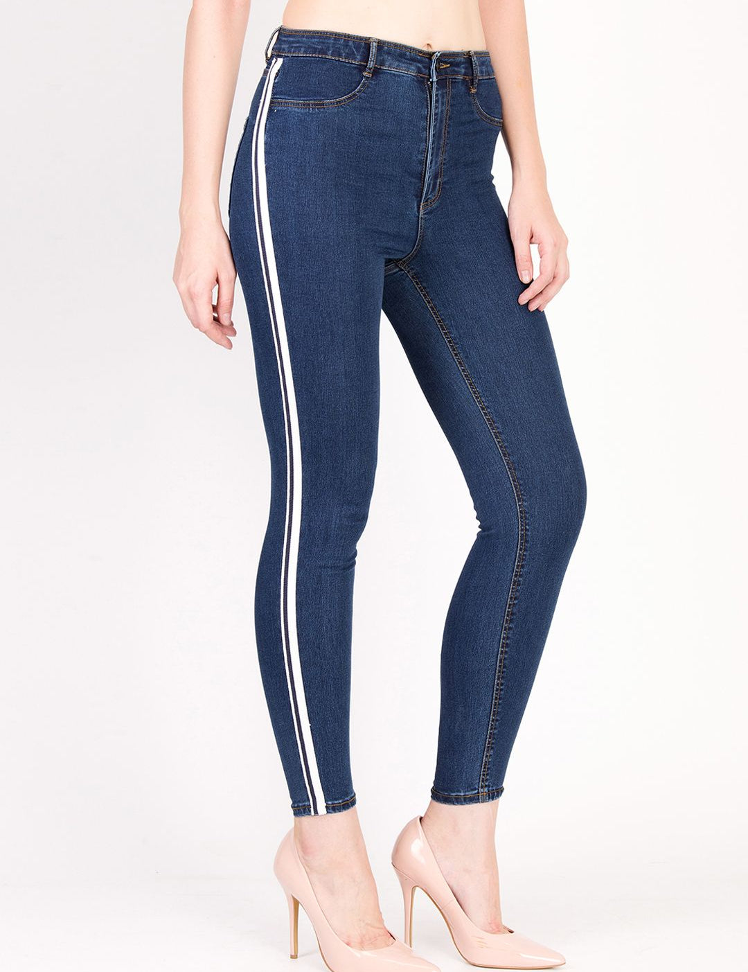 Kotty Women Navy Blue Skinny Fit High-Rise Clean Look Jeans