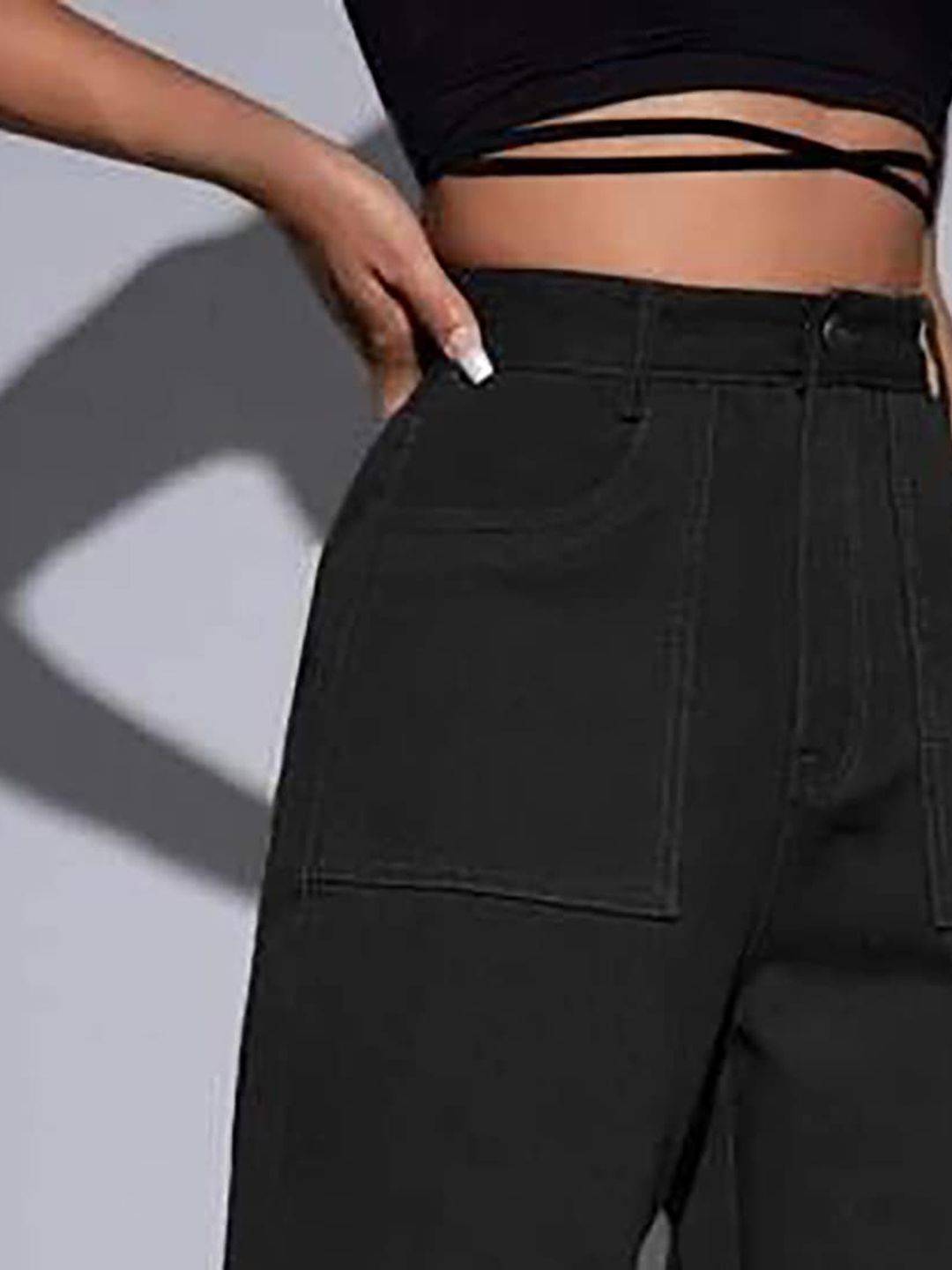 Kotty Women Black Jean High-Rise Clean Look Stretchable Jeans