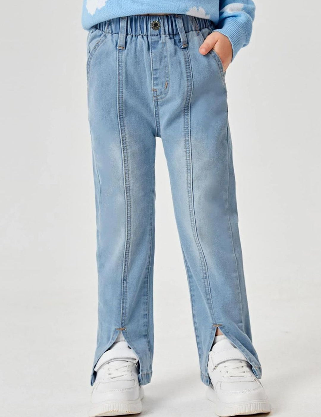 Kotty Girls Jean Low Distress Heavy Fade Stretchable Jeans