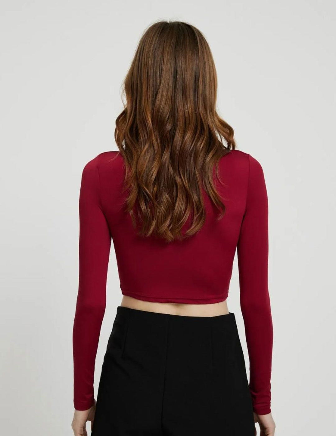 Kotty High Neck Fitted Crop Top