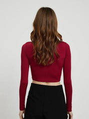Kotty High Neck Fitted Crop Top