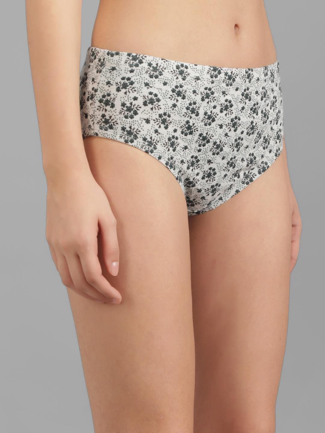 Kotty Women Pack Of 3 Floral Printed Cotton Hipster Briefs