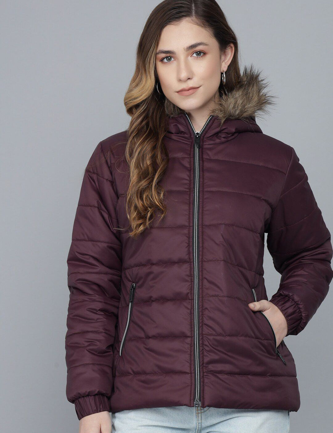 Kotty Women Purple Lightweight Padded Jacket