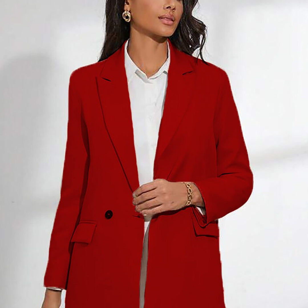 KOTTY BIZwear Double-Breasted Casual Cheery Red Blazer