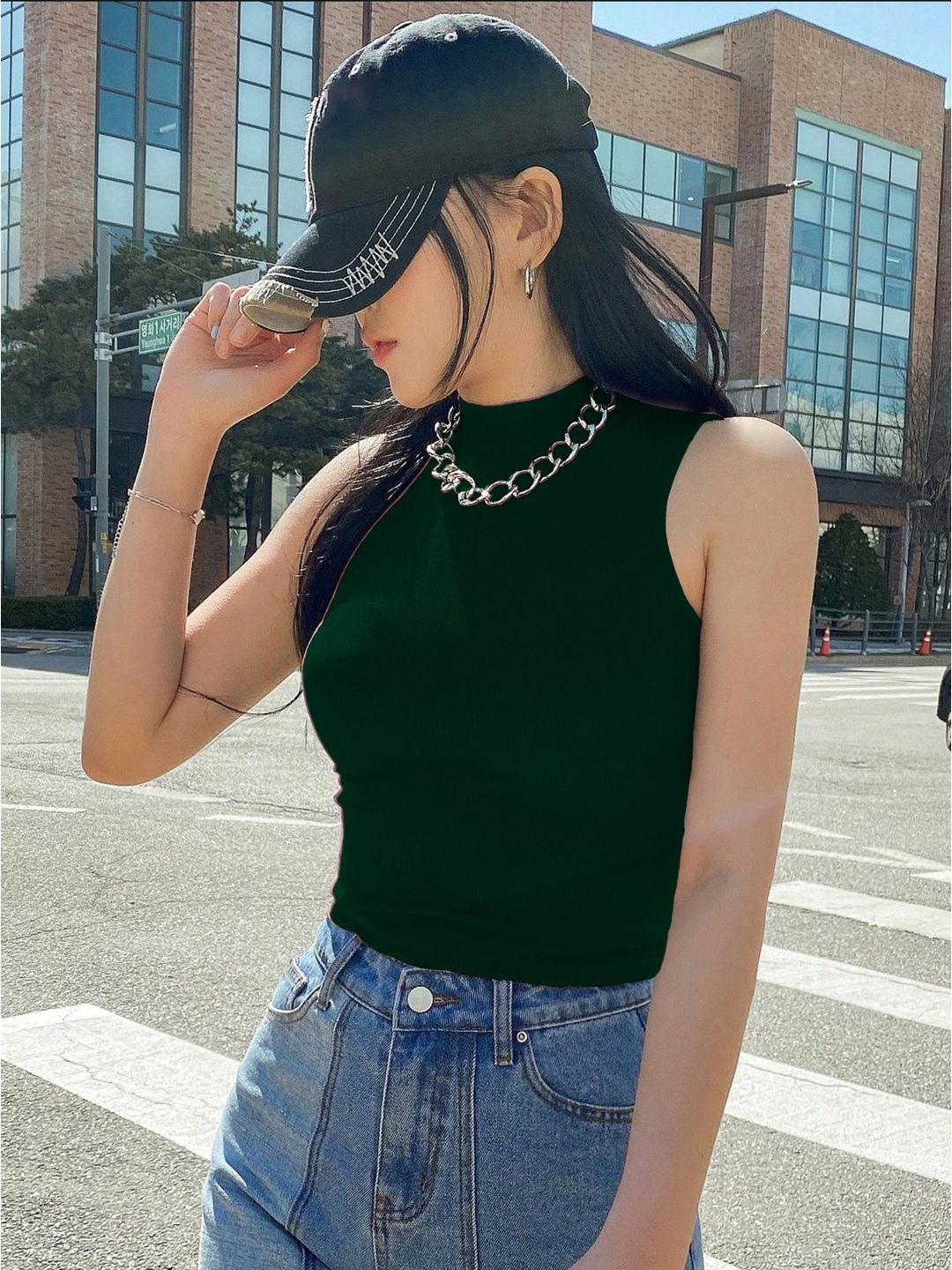 Kotty High Neck Fitted Top