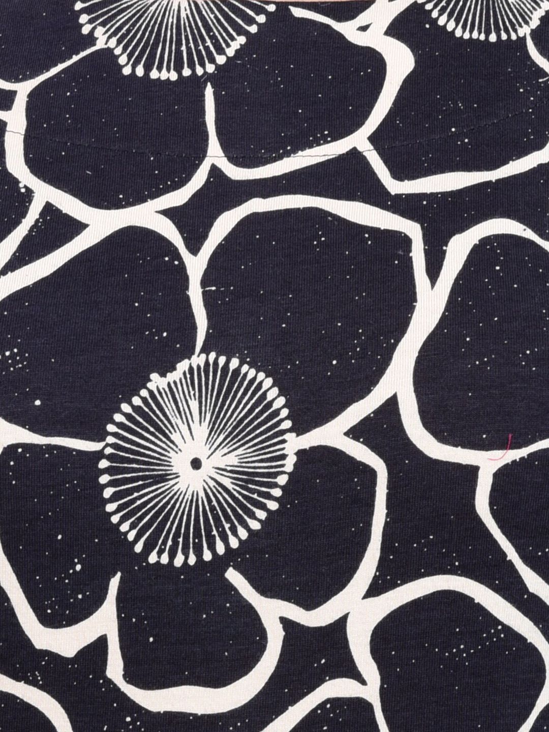 Kotty Floral Printed Boat Neck Extended Sleeves A-Line Dress