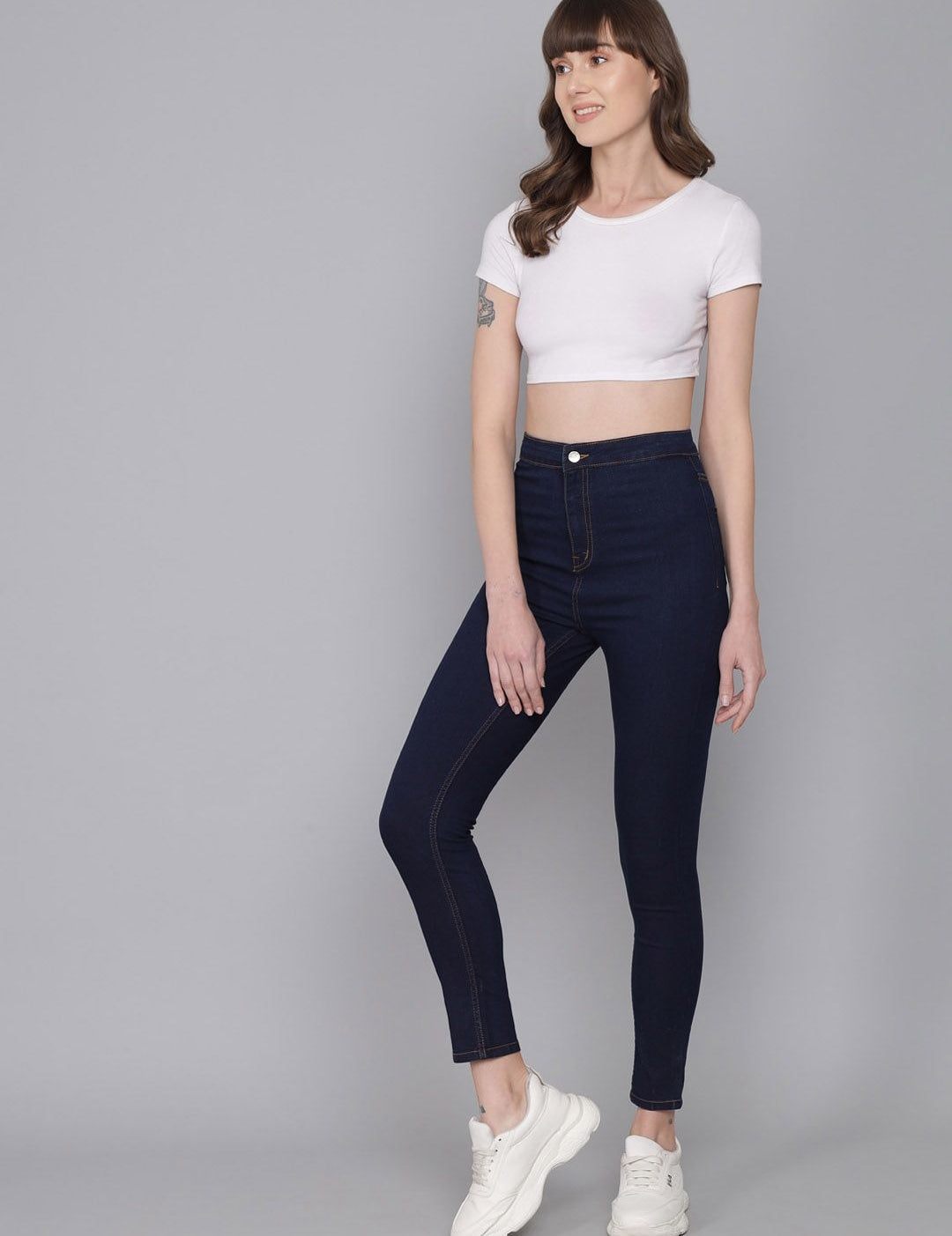 Kotty Women Skinny Fit High-Rise Denim Trousers