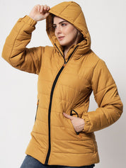 Kotty Women Yellow Longline Quilted Jacket