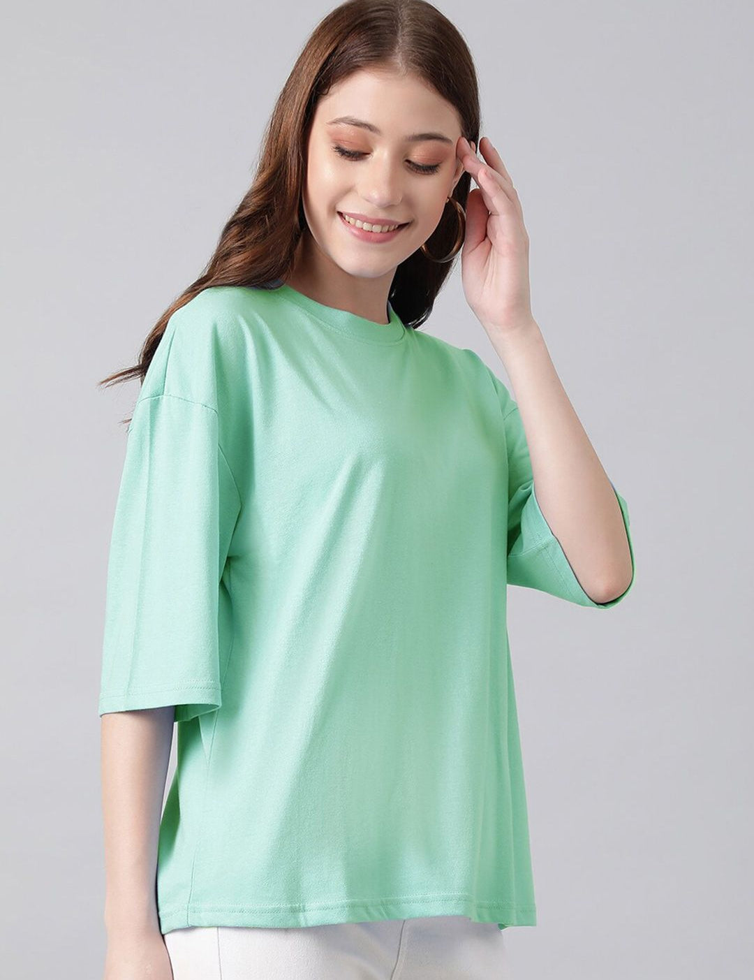 KOTTY Basics Basics Drop Shoulder Sleeves Oversized T-shirt