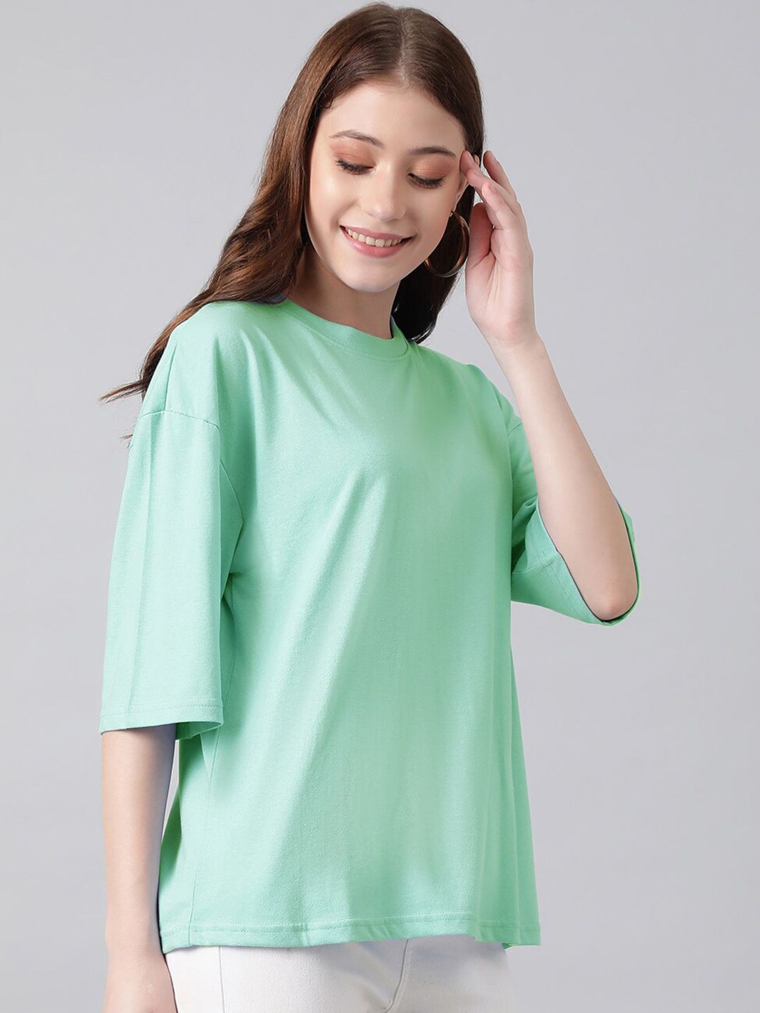 KOTTY Basics Basics Drop Shoulder Sleeves Oversized T-shirt