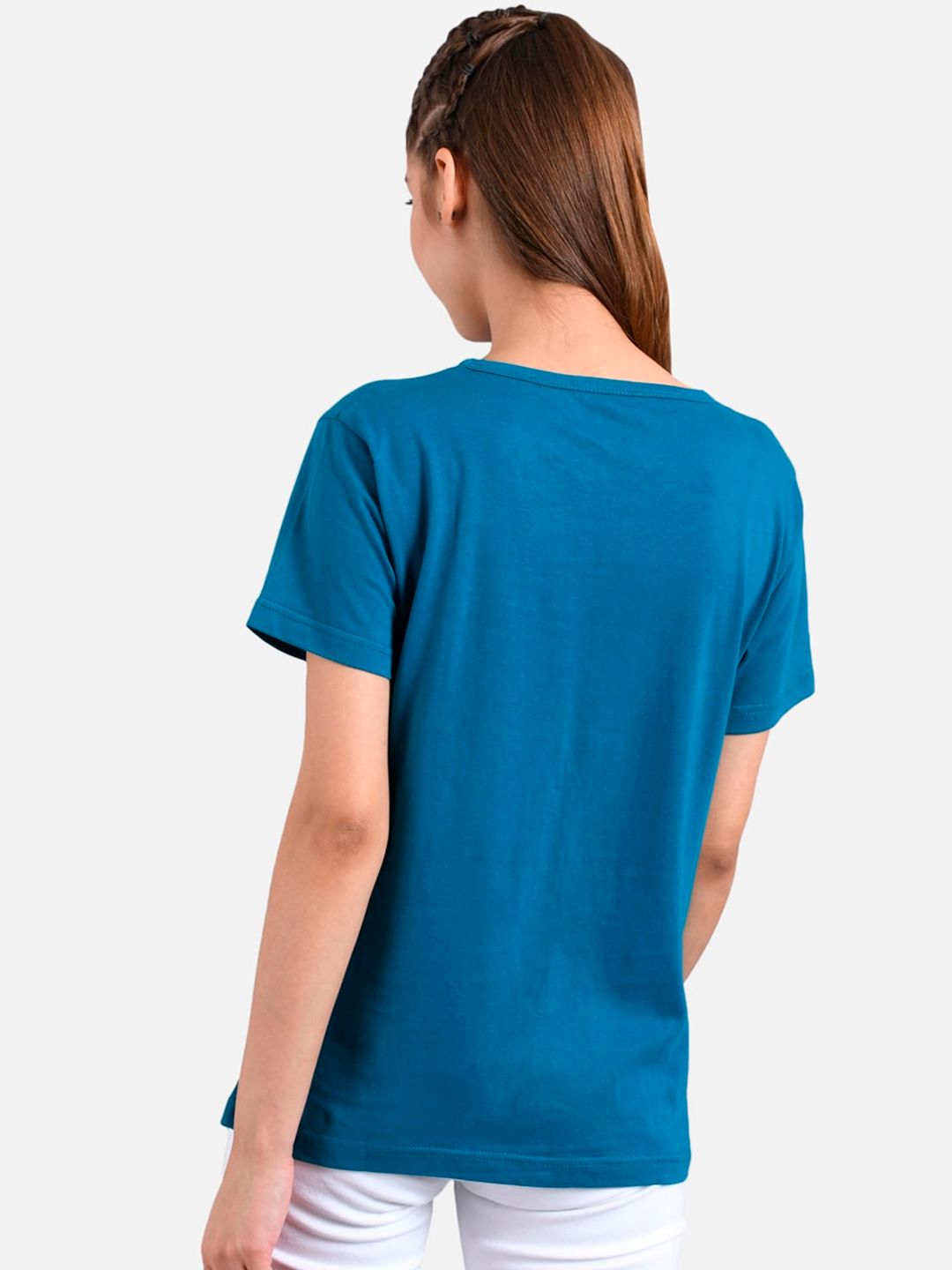 Kotty Women Blue & Black Pack of 2 Print T-shirt