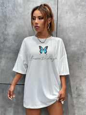 Kotty Conversational Printed Oversize Cotton T-shirt