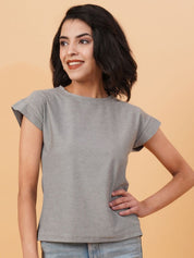 KOTTY Basics Women Solid Round Neck T-shirt