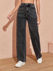 Kotty Women Jean Straight Fit High Rise Stretchable Jeans