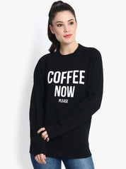 Kotty Women Black Printed Sweatshirt