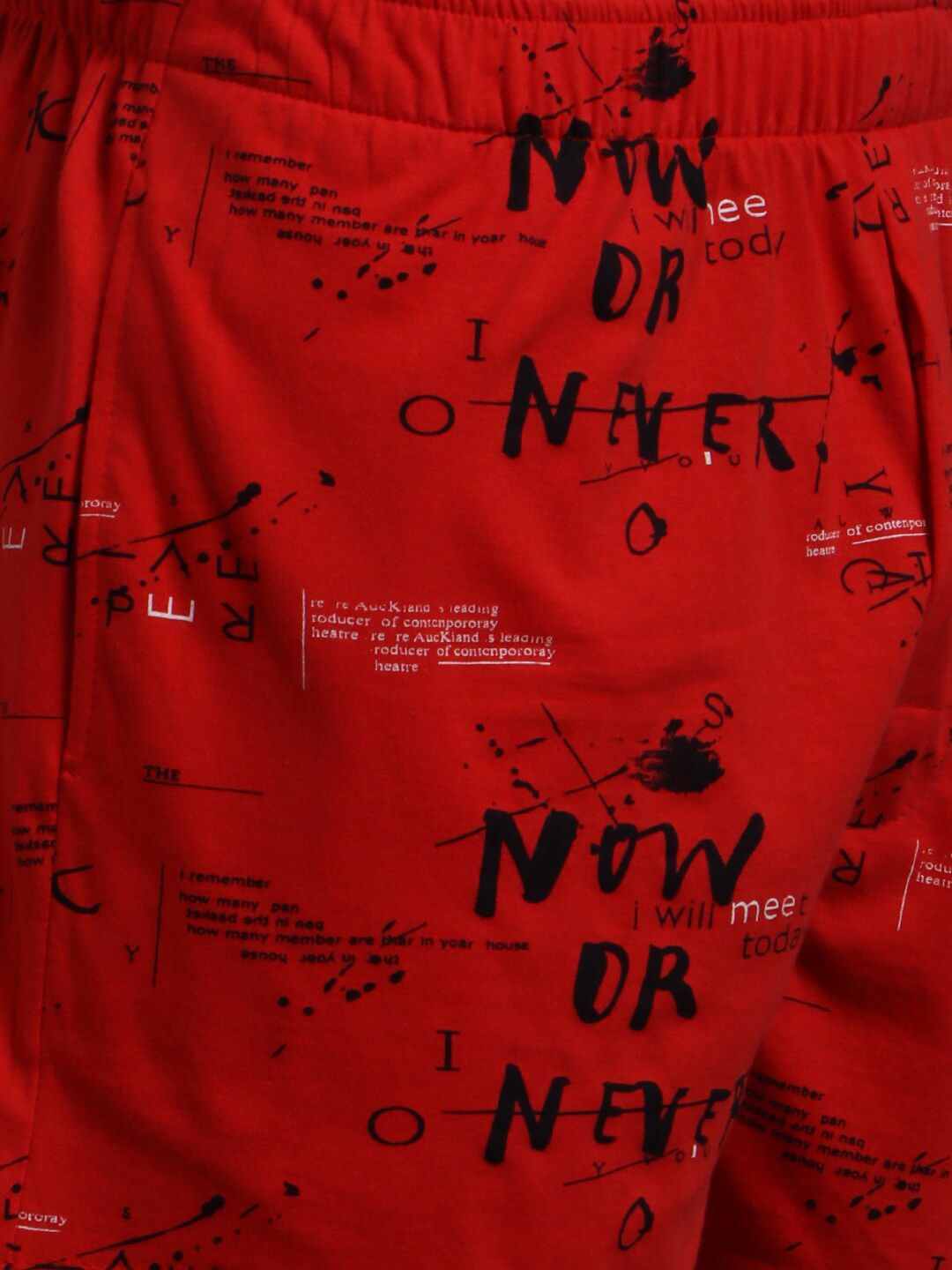 Kotty Men Red & Black Printed Boxer