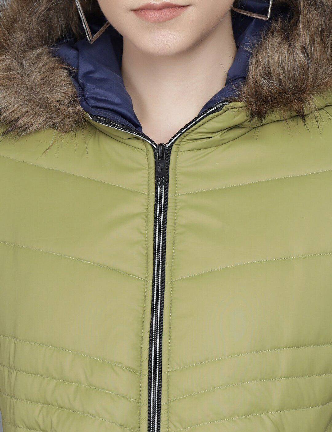 Kotty Women Green Lightweight Parka Jacket