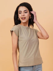 Kotty Round Neck Extended Sleeves Regular Fit T-shirt