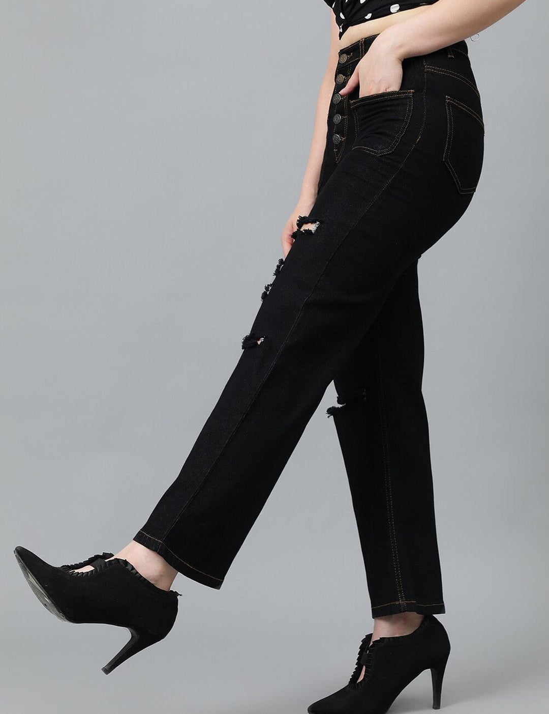 Kotty Women Jean Highly Distressed Stretchable Jeans