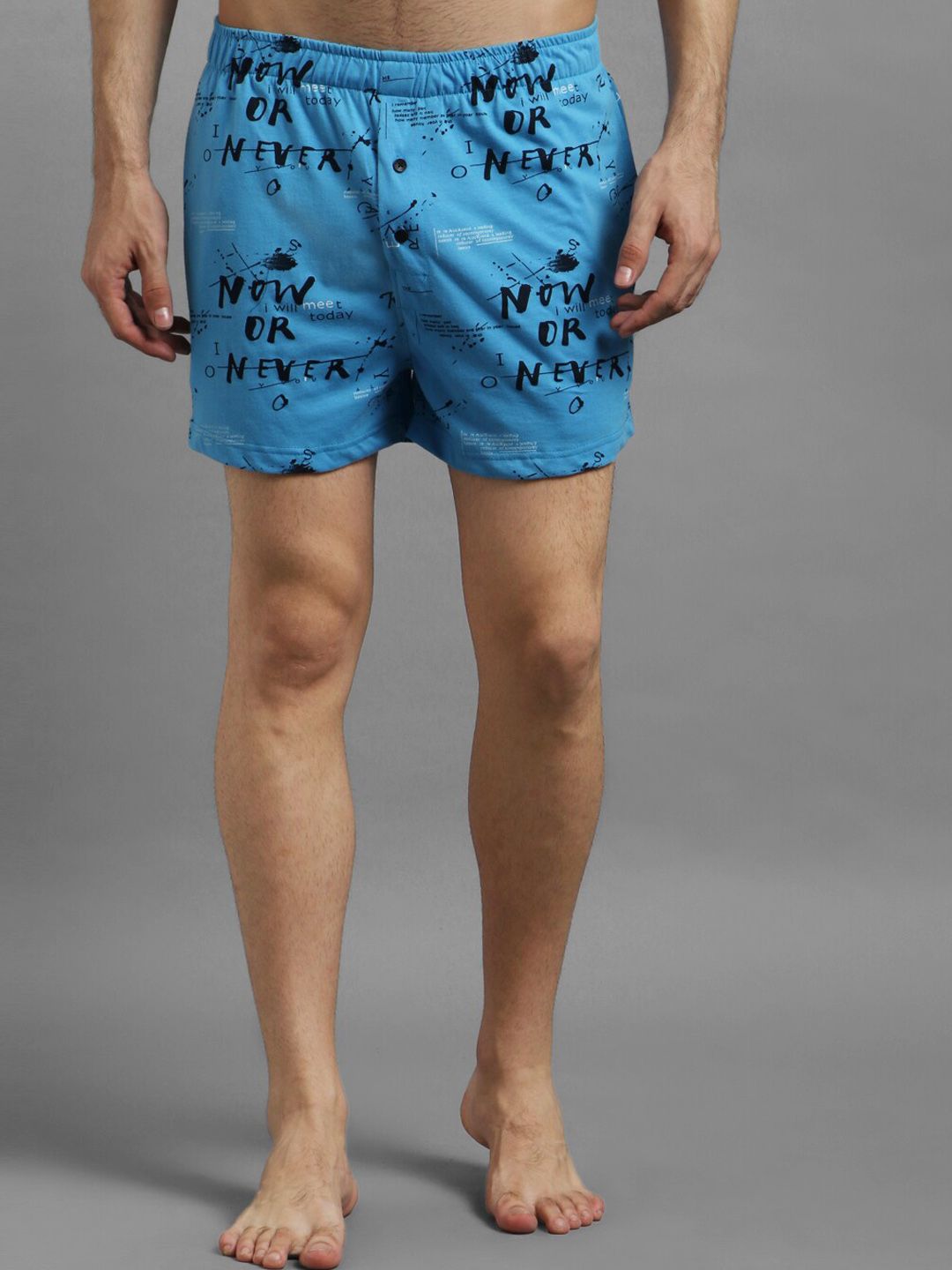 Kotty Men Pack of 2 Blue & Red Printed Boxers