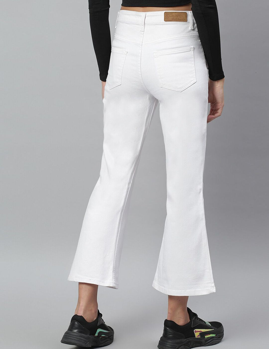 Kotty Women White Bootcut Mid-Rise Clean Look Stretchable Jeans