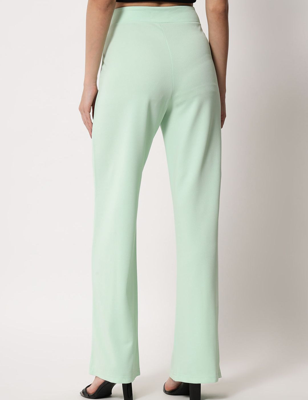 Kotty Women Pack Of 2 Relaxed Straight Leg High-Rise Easy Wash Trousers