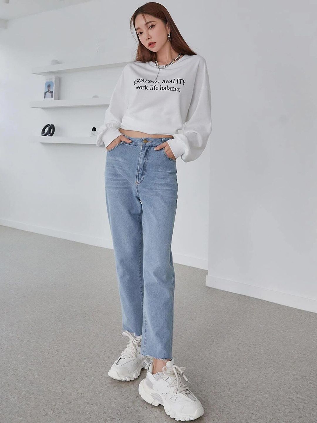 Kotty Women Jean Regular Fit High-Rise Heavy Fade Jeans