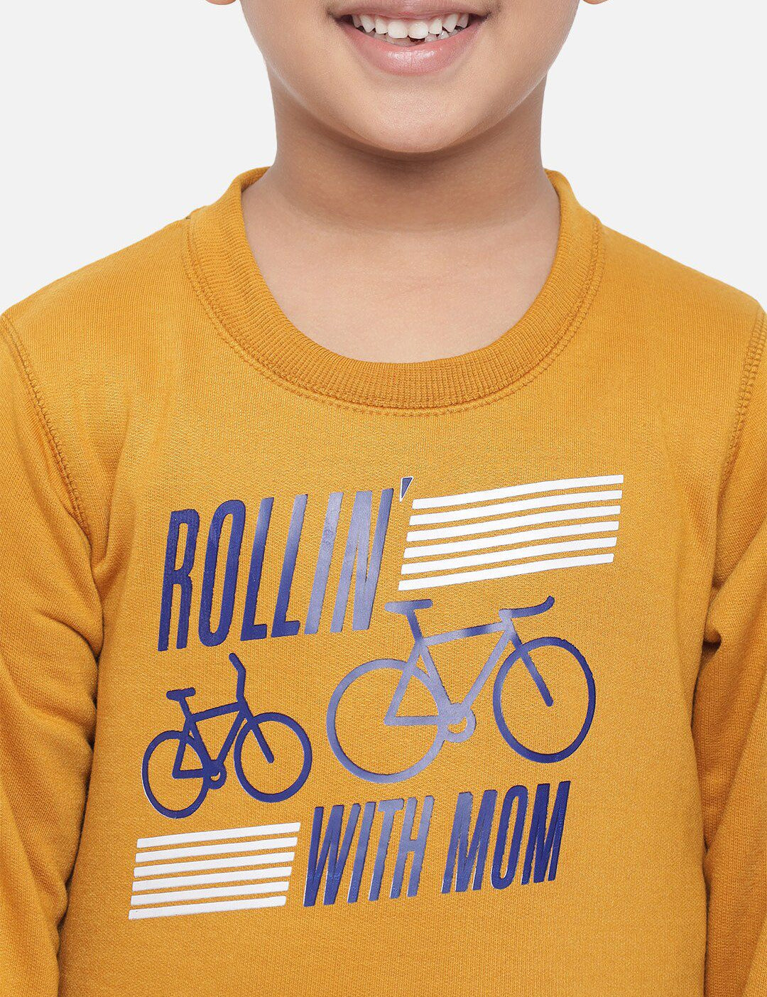 Kotty Boys Yellow Printed Sweatshirt