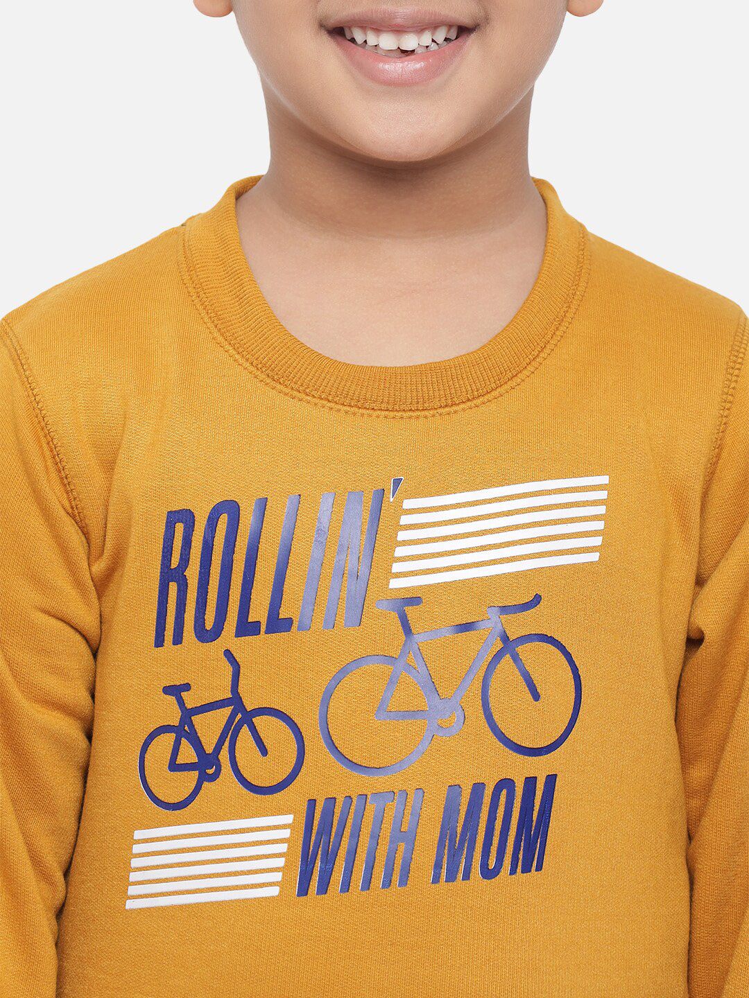 Kotty Boys Yellow Printed Sweatshirt