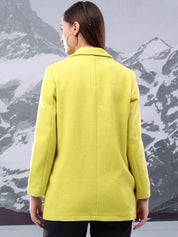 Kotty Women Notched Lapel Single-Breasted Overcoat