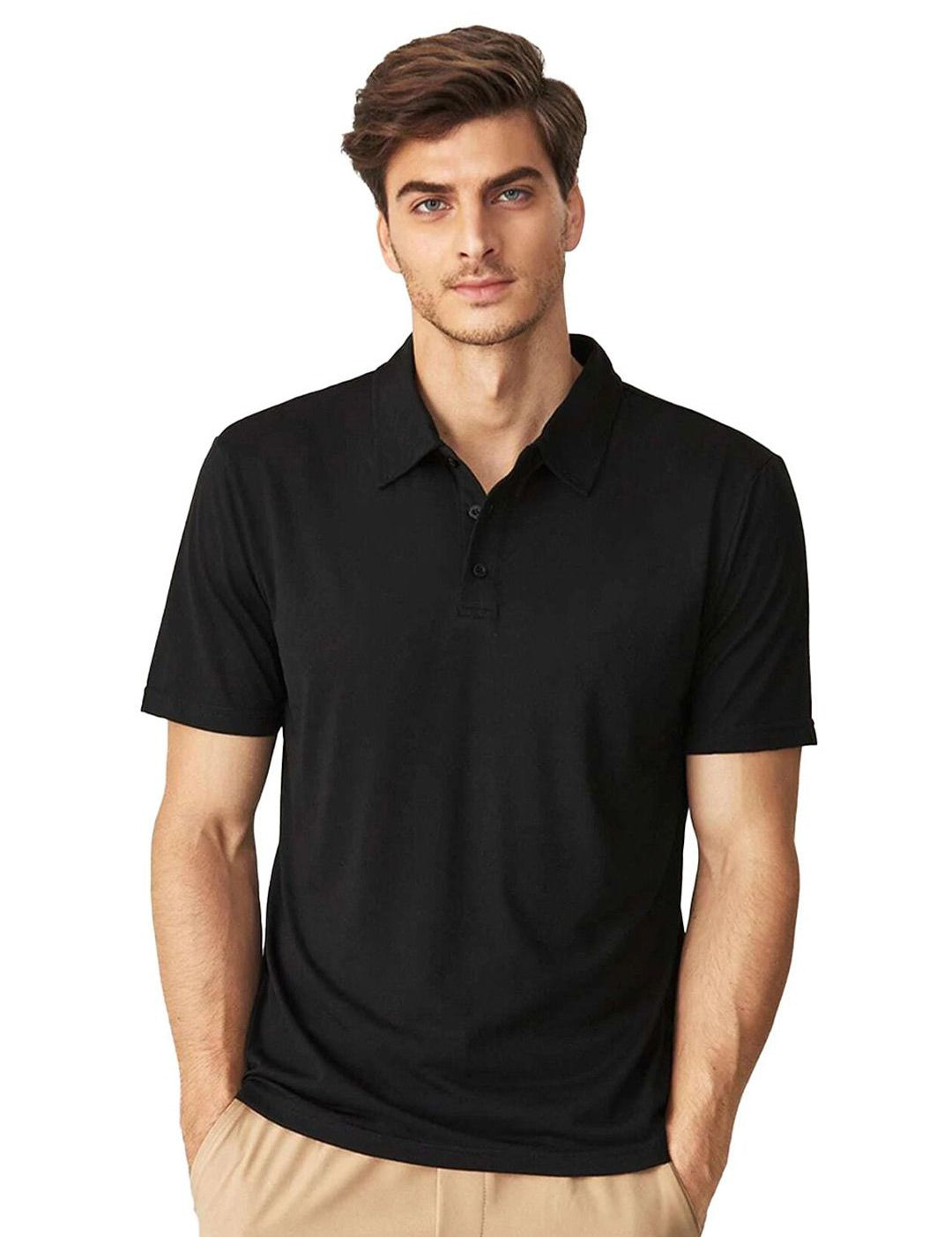 Kotty Men Solid Polo Collar T-shirt