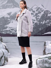 Kotty Notched Lapel Collar Single Breasted Overcoat