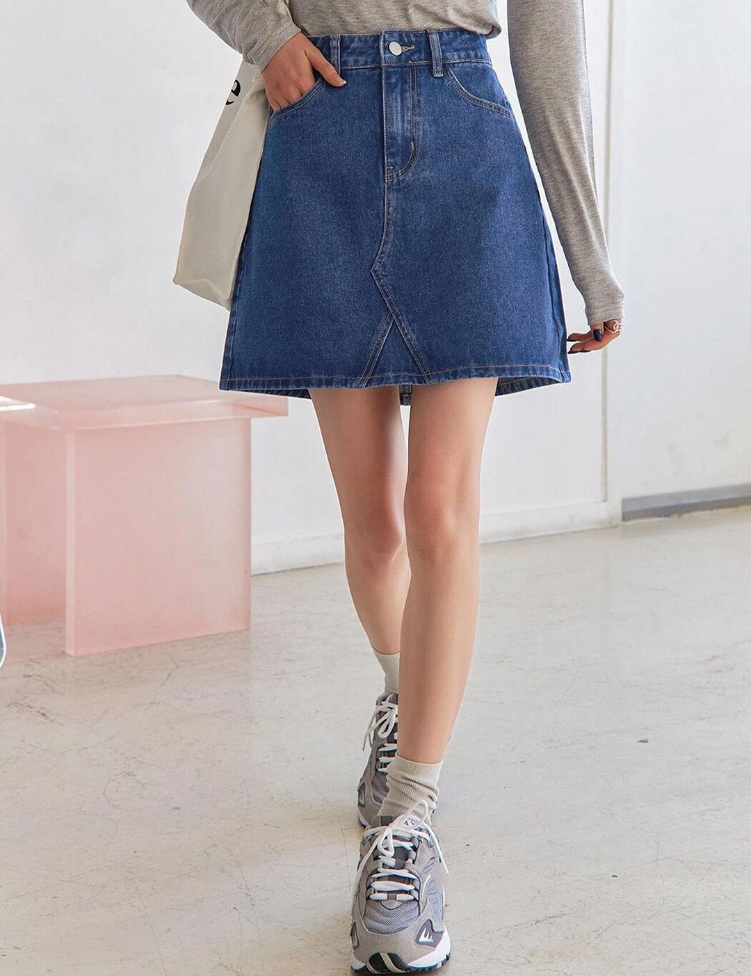Kotty Denim A-Line Mini A-Line Skirt
