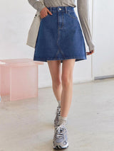 Kotty Denim A-Line Mini A-Line Skirt