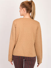 Kotty Women Brown Self Design Tailored Jacket