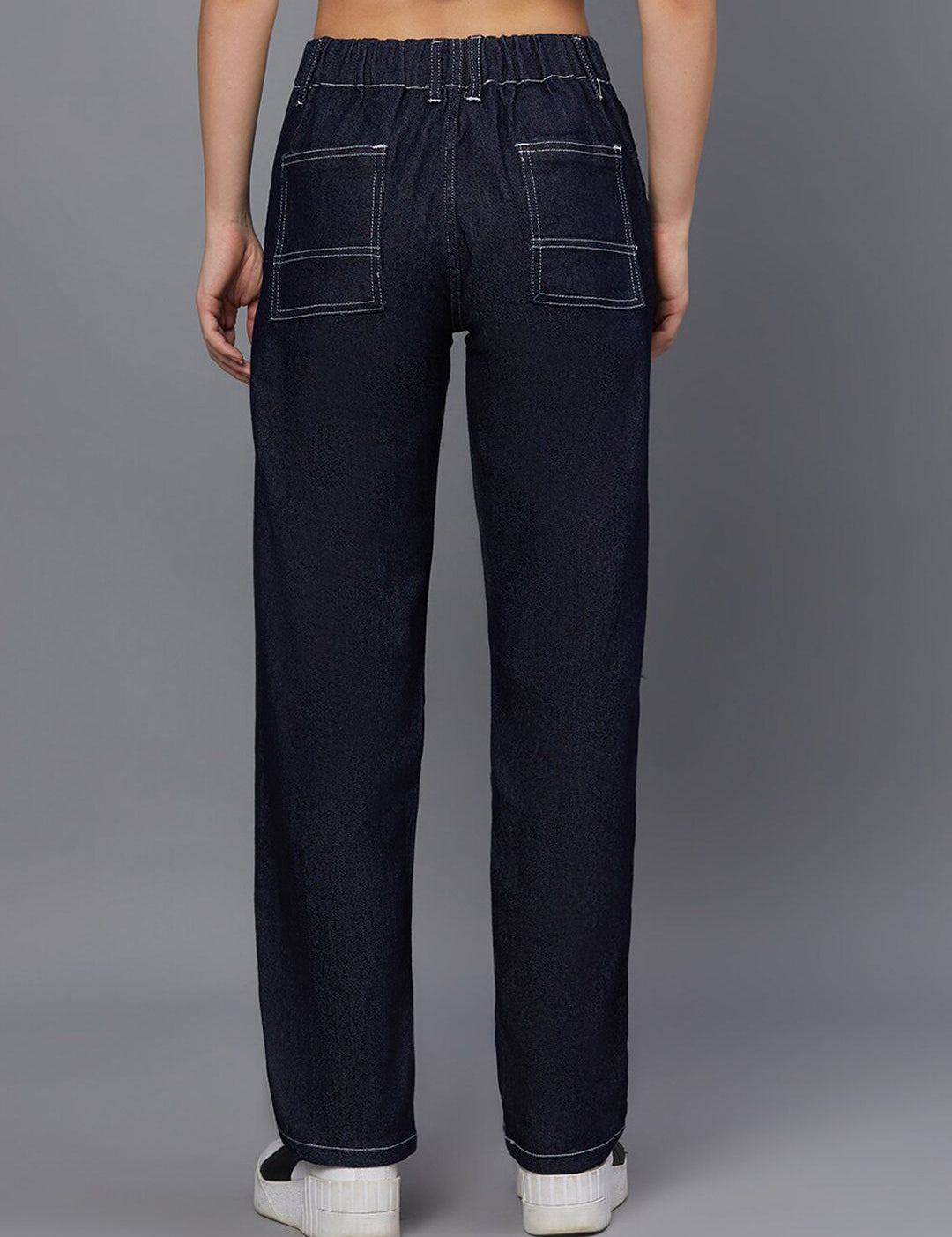 Kotty Women Blue Jean Straight Fit Stretchable Jeans