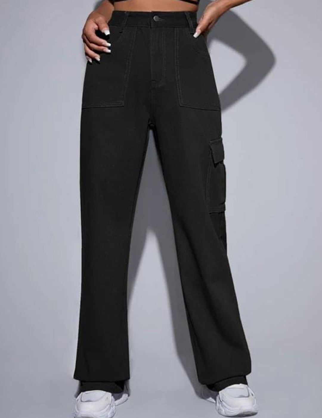 Kotty Women Black Jean High-Rise Clean Look Stretchable Jeans