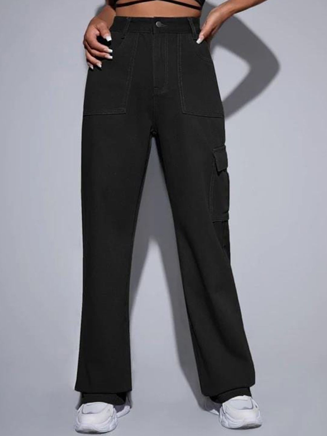 Kotty Women Black Jean High-Rise Clean Look Stretchable Jeans