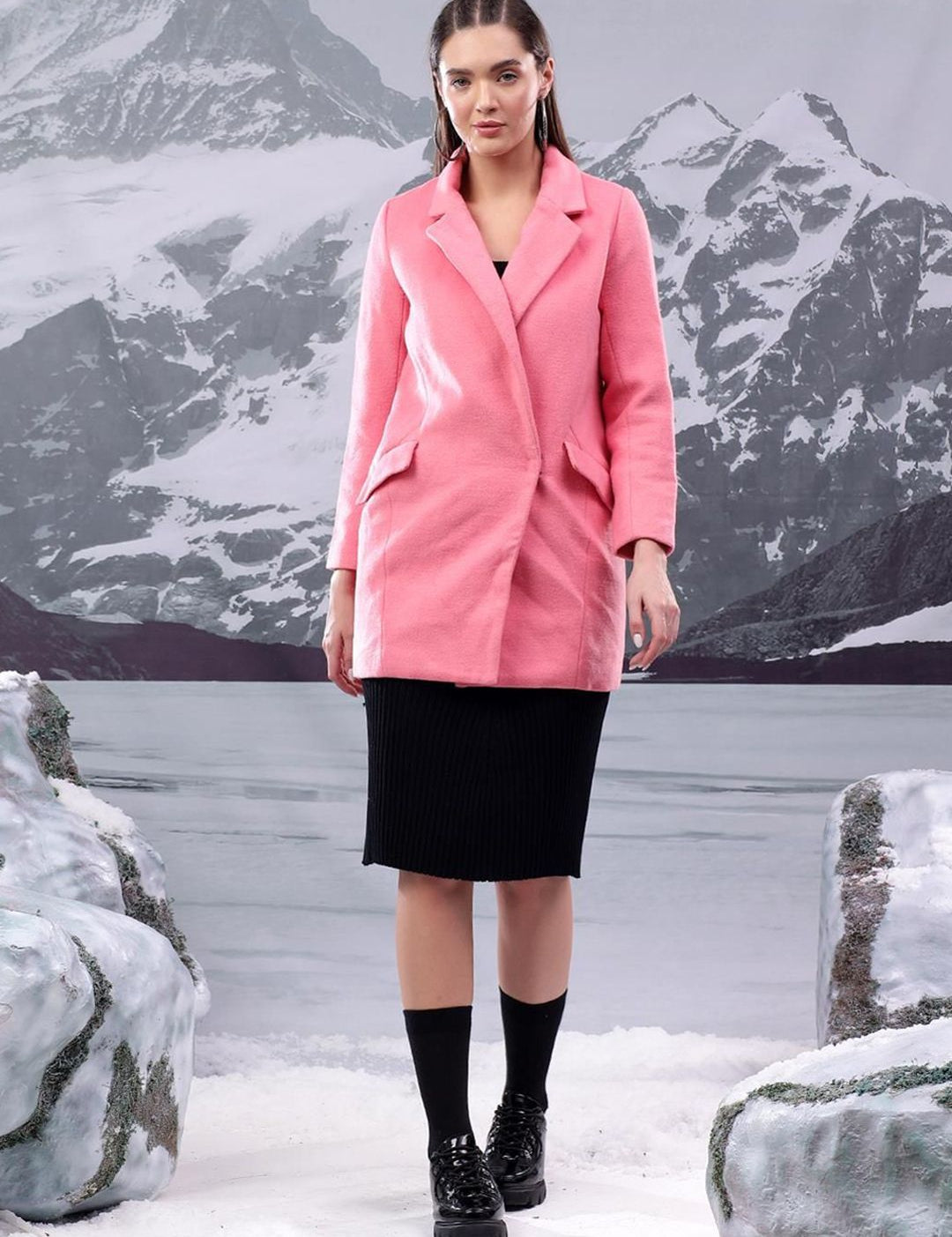 Kotty Women Regular Fit Single-Breasted Cotton Overcoat